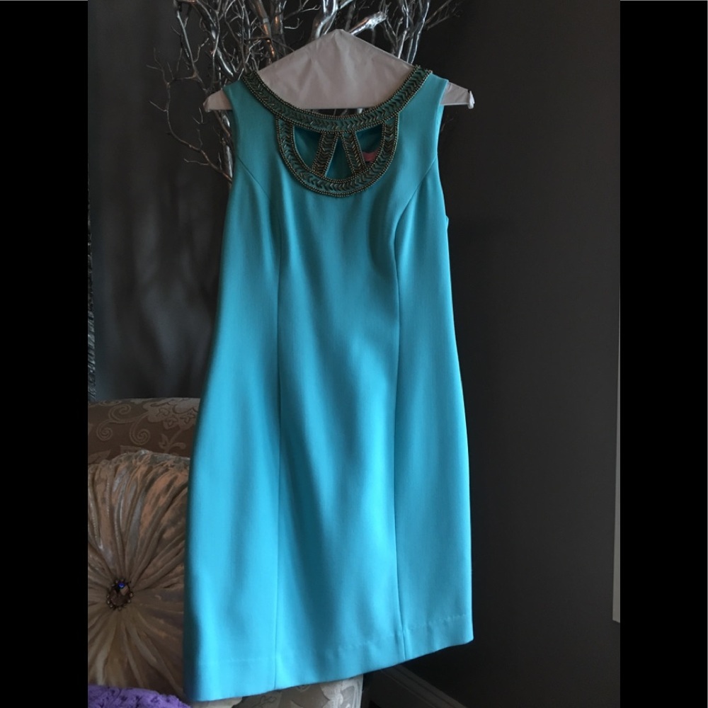 Turquoise sleeveless Lilly Pulitzer dress